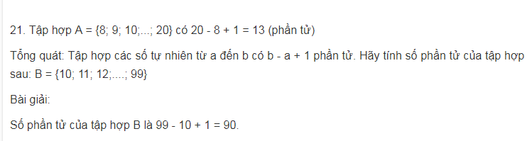 Các dạng toán thuộc phần số phần tử của tập hợp, tập hợp con cơ bản