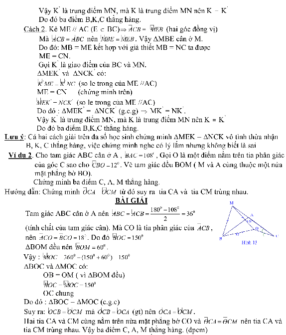 4 Phương pháp chứng minh 3 điểm thẳng hàng