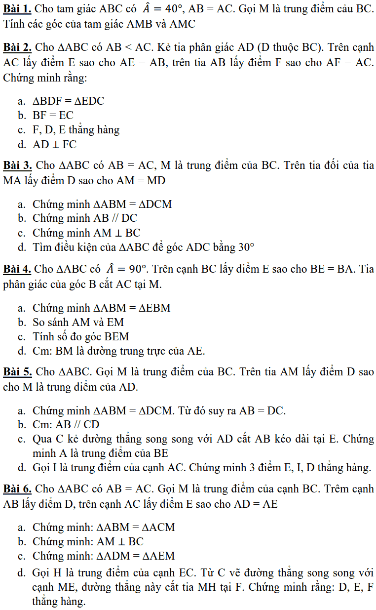 Đề cương ôn tập học kì 1 môn Toán 7 THCS Nguyễn Phong Sắc 2018-2019