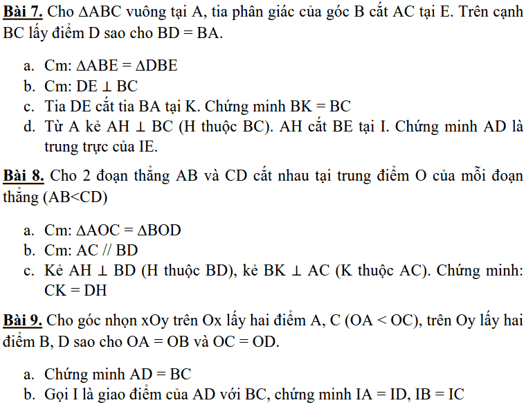 Đề cương ôn tập học kì 1 môn Toán 7 THCS Nguyễn Phong Sắc 2018-2019