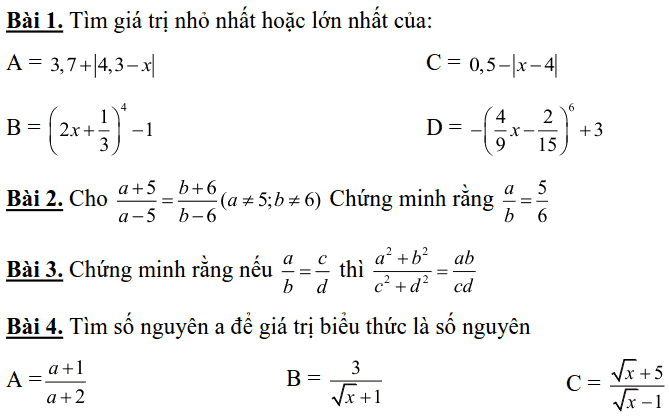 Đề cương ôn tập học kì 1 môn Toán 7 THCS Nguyễn Phong Sắc 2018-2019