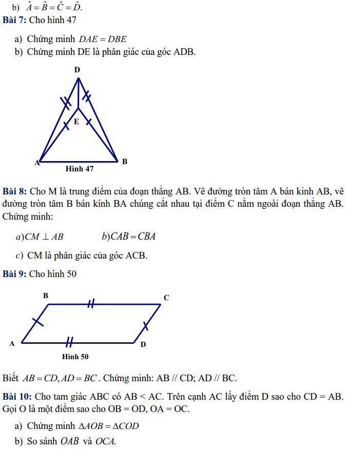 Bài tập tuần 11 – Toán lớp 7 – THCS Dịch Vọng Hậu