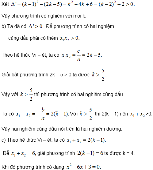 Hệ thức Vi – ét và ứng dụng – Bồi dưỡng Đại số 9