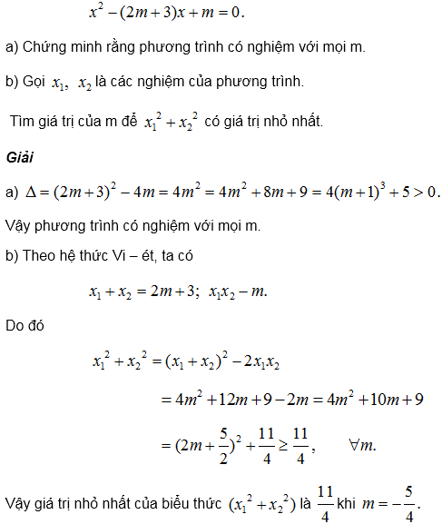 Hệ thức Vi – ét và ứng dụng – Bồi dưỡng Đại số 9