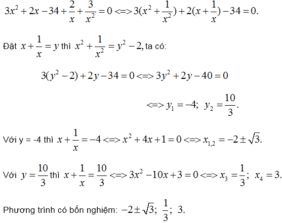 Phương trình quy về phương trình bậc hai – Bồi dưỡng Đại số 9