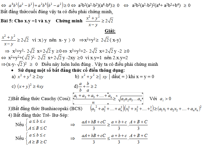 Bất đẳng thức, tìm giá trị min-max của biểu thức