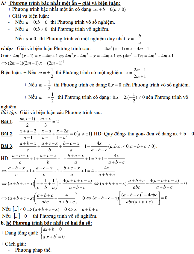 Dạng 3: Phương trình và hệ phương trình