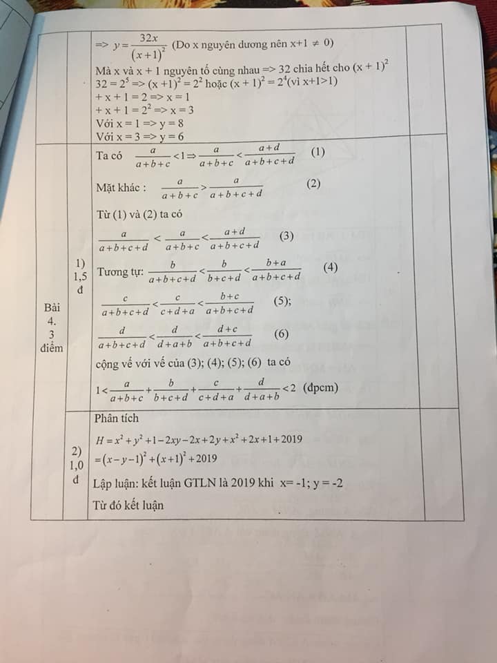 Đề thi HSG môn Toán 8 huyện Chương Mỹ năm 2018-2019 có đáp án