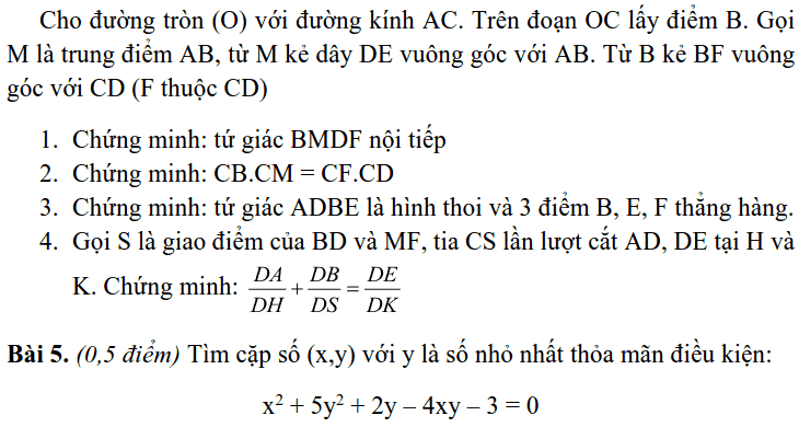 Đề thi HK2 môn Toán 9 huyện Thanh Trì năm 2018-2019 có lời giải