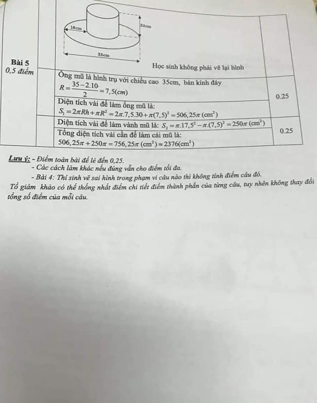 Đề thi HK2 môn Toán 9 quận Long Biên năm 2018-2019 có đáp án