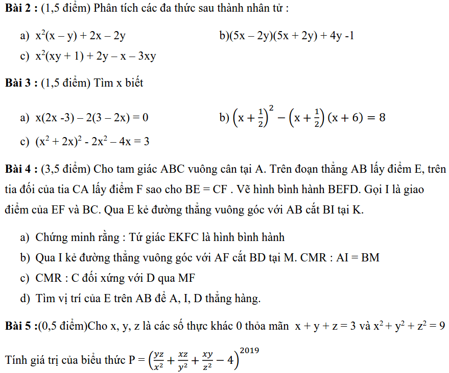 Đề kiểm tra giữa HK1 môn Toán 6 quận Nam Từ Liêm năm 2019-2020