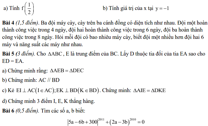 Đề kiểm tra HK1 môn Toán 7 THCS Dịch Vọng 2019-2020