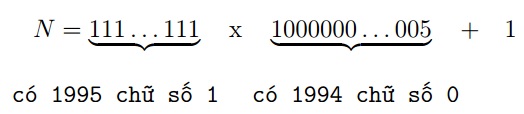 Đề thi học sinh giỏi quốc gia cấp 2 năm 1994-1995