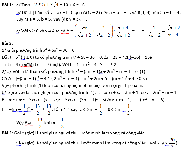 Đề thi Toán vào lớp 10 Quảng Ngãi năm học 2014-2015