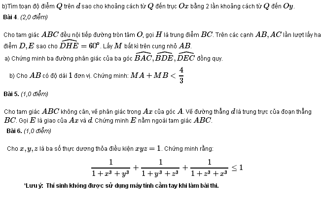 Đề thi HSG môn Toán lớp 9 TP Đà Nẵng năm học 2011 – 2012