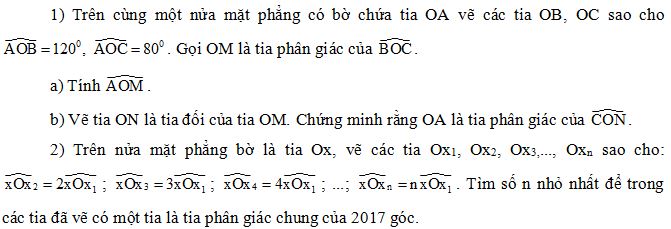 Đề thi HSG Toán 6 Phòng GD&ĐT Tiền Hải, Thái Bình 2016 – 2017