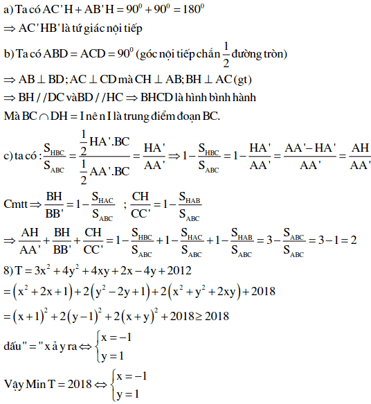 Đề thi Toán vào lớp 10 Kon Tum năm học 2018-2019 có đáp án