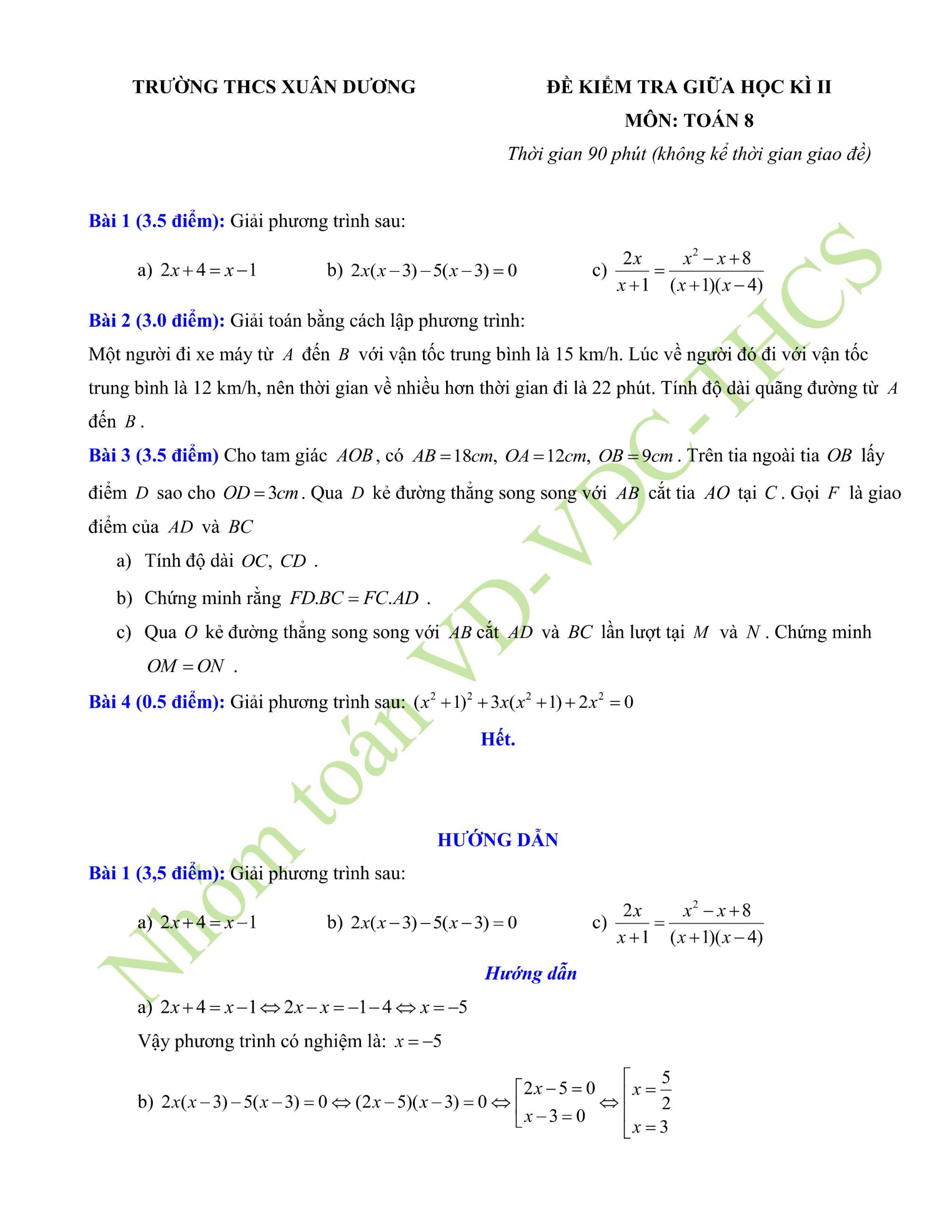 29+ đề thi giữa hk2 toán 8có lời giải để ôn tập mới nhất p4