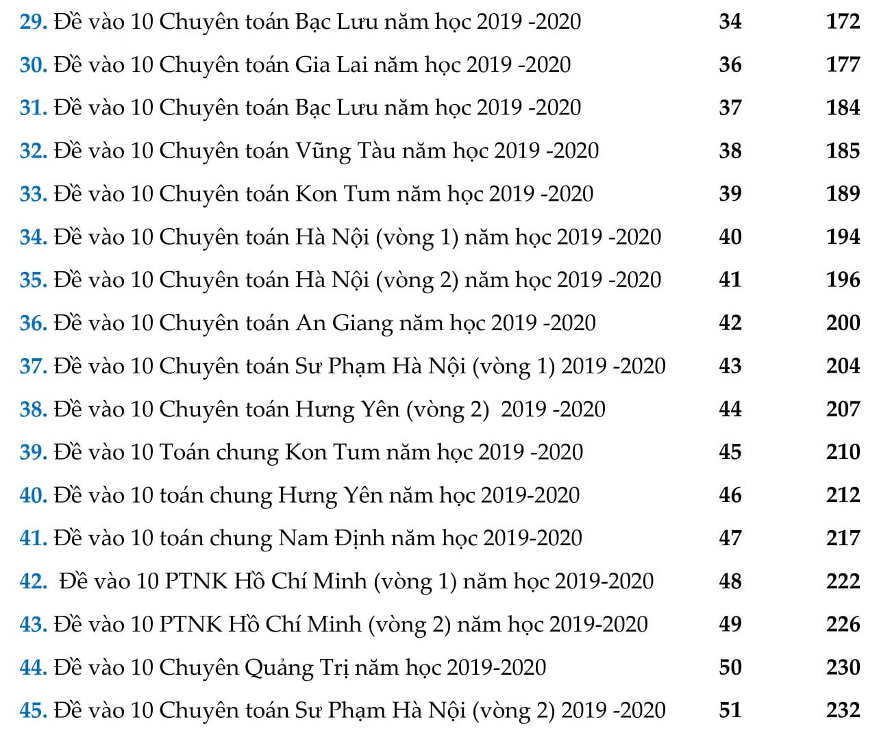 50 Đề thi vào lớp 10 môn Toán 2020 - 2021 hướng dẫn giải chi tiết