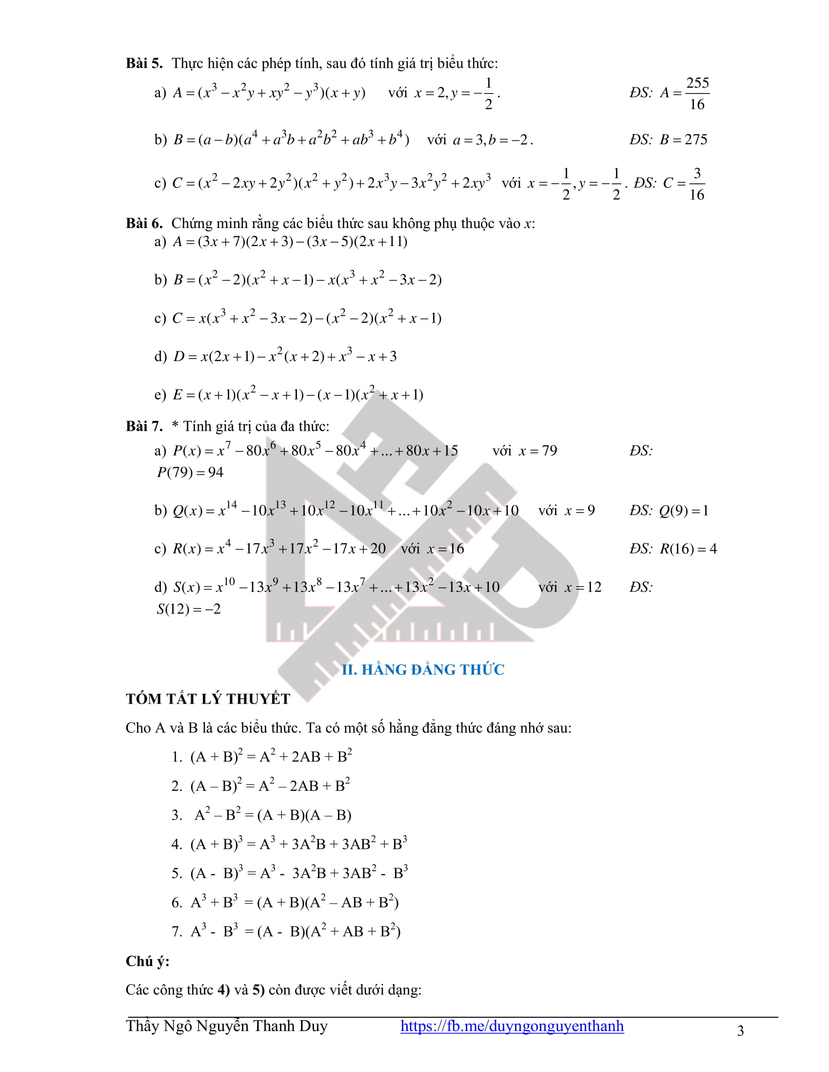 Ôn tập cả năm toán 8 2020-2021