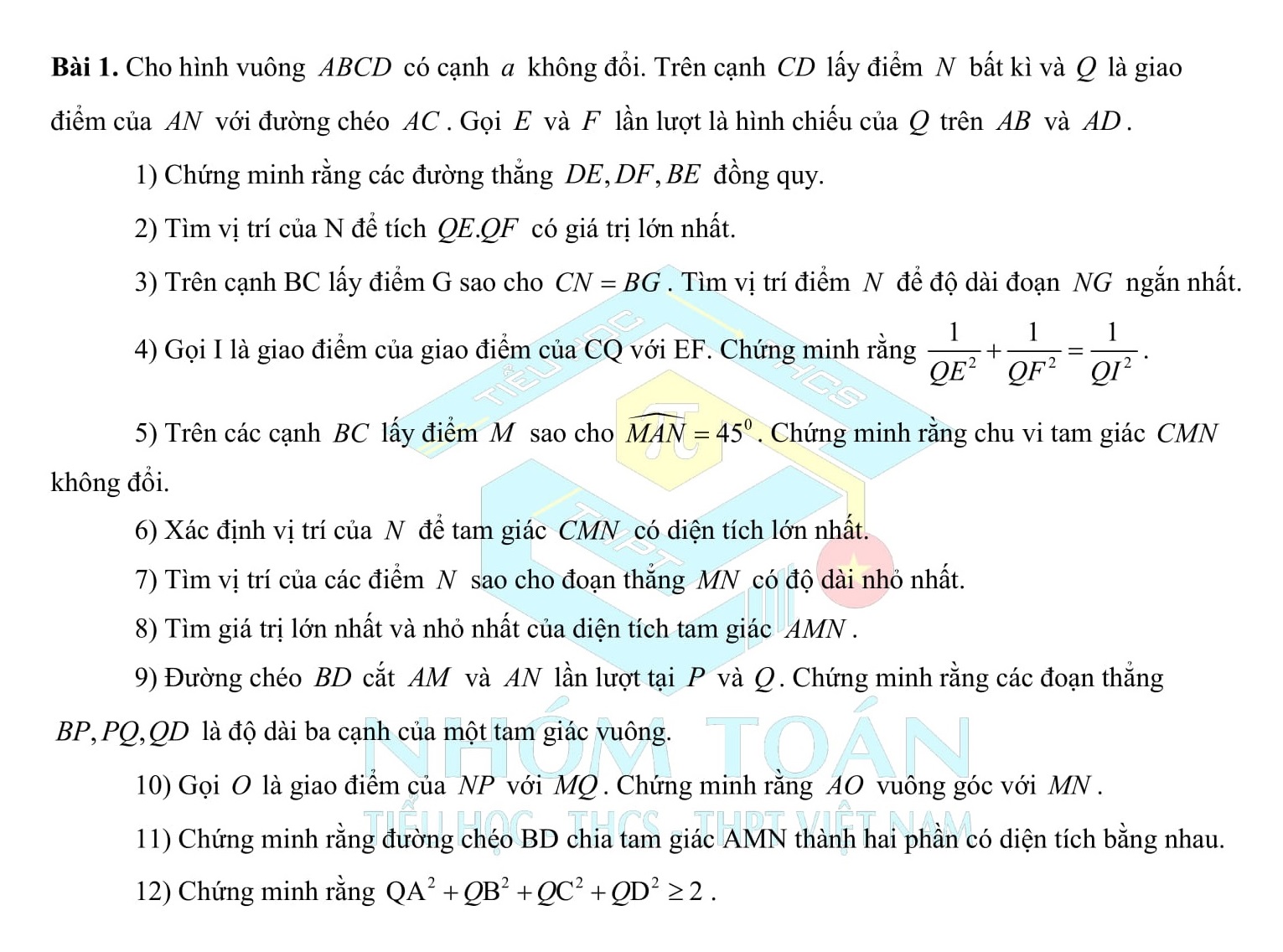 Ôn tập Toán Hình 8 chương 1