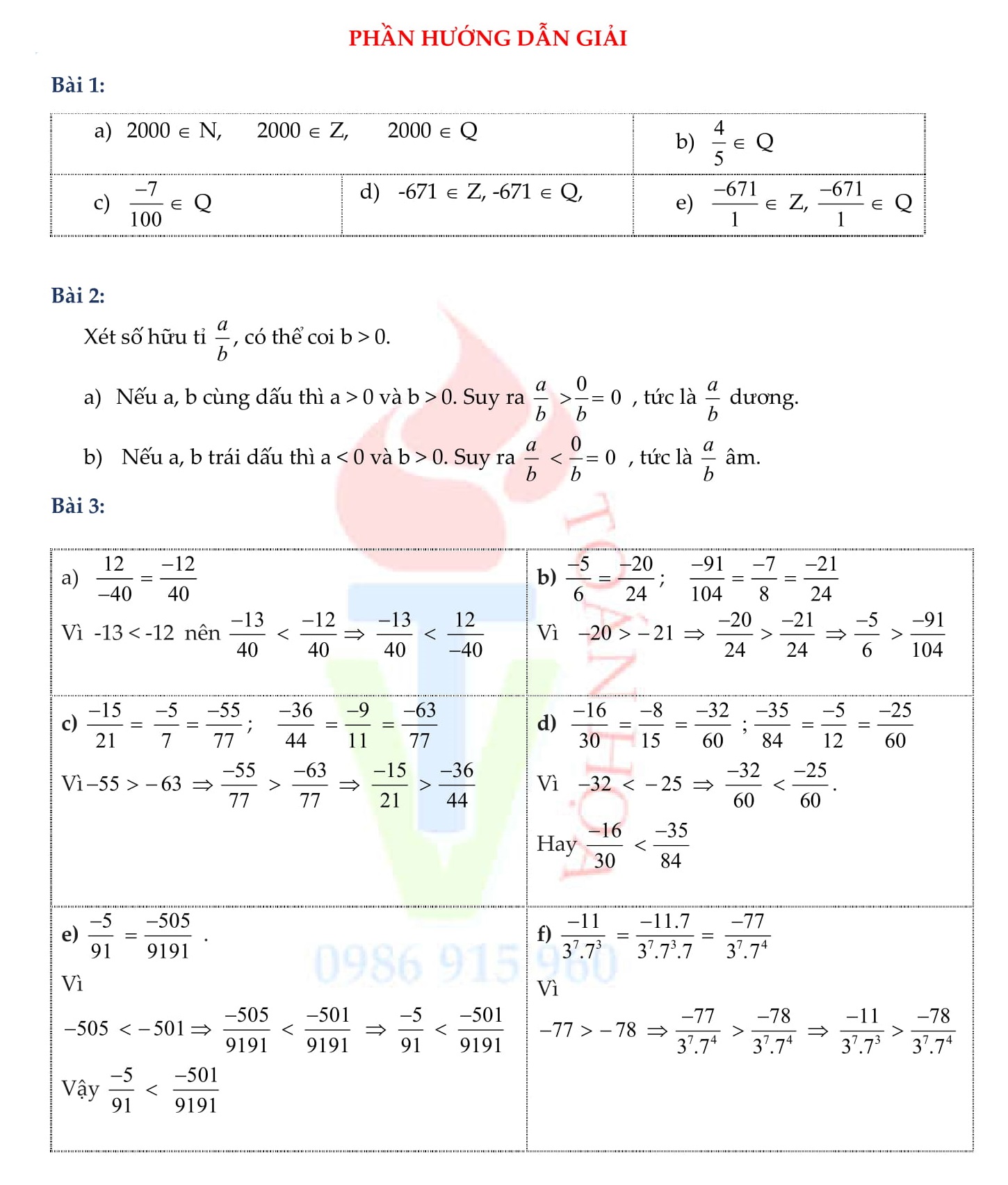 Phiếu bài tập Toán 7 (hình học và đại số)