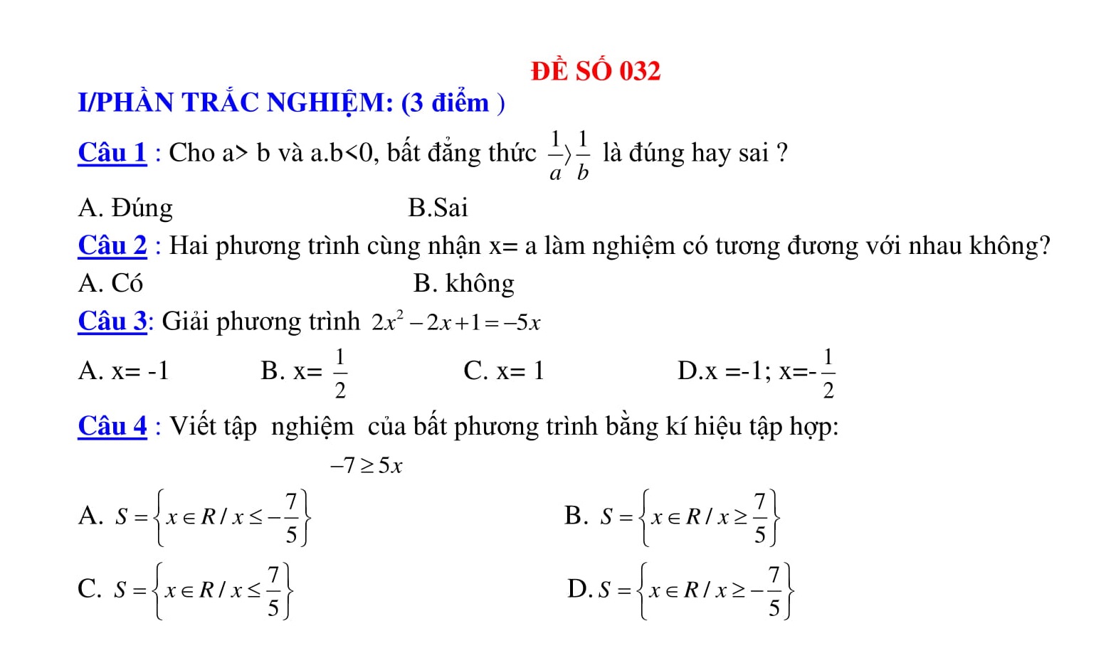 27 Đề thi HK2 Toán 8 có đáp án