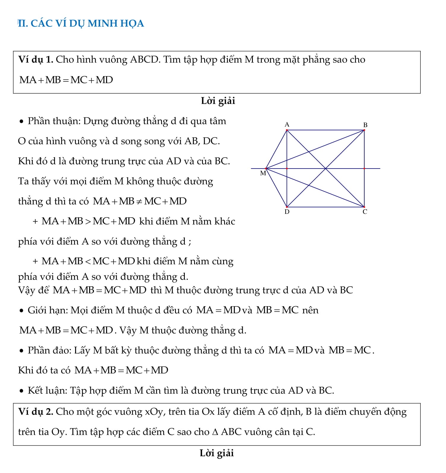 Các bài tập về quỹ tích và tập hợp điểm - Chuyên đề toán 9