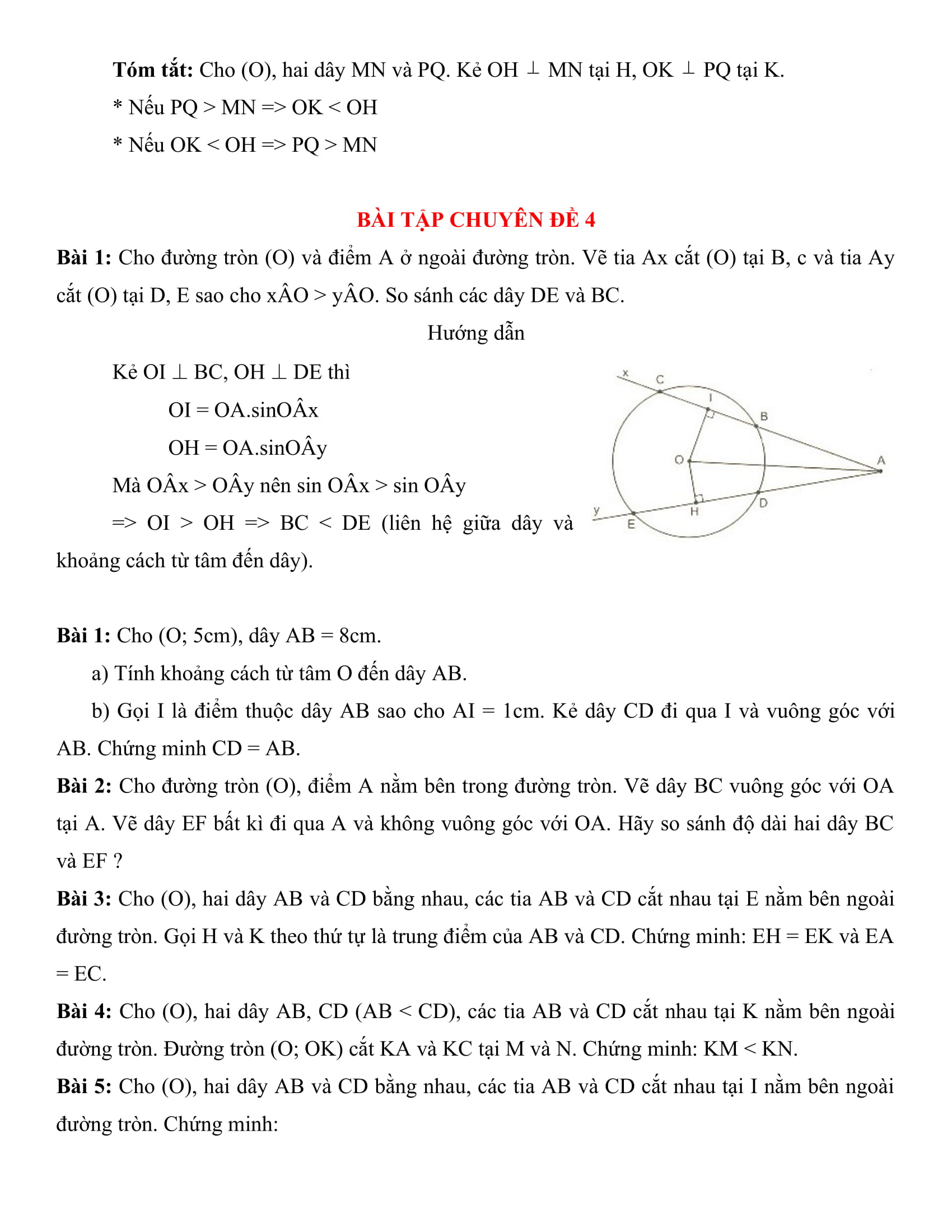 Tất cả bài tập hình tròn - Toán hình 9