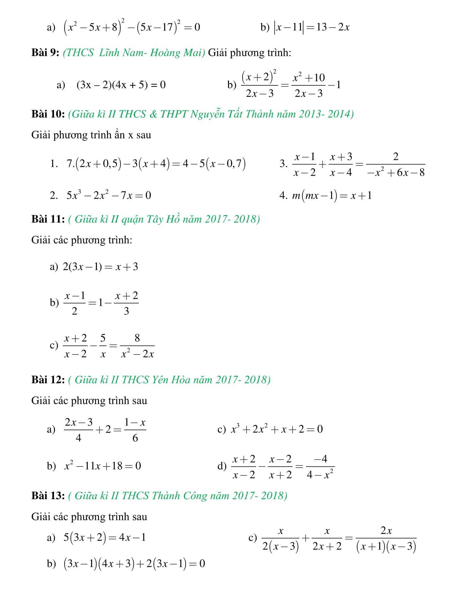 Đề thi giữa HK2 toán 8 giúp ôn tập hiệu quả