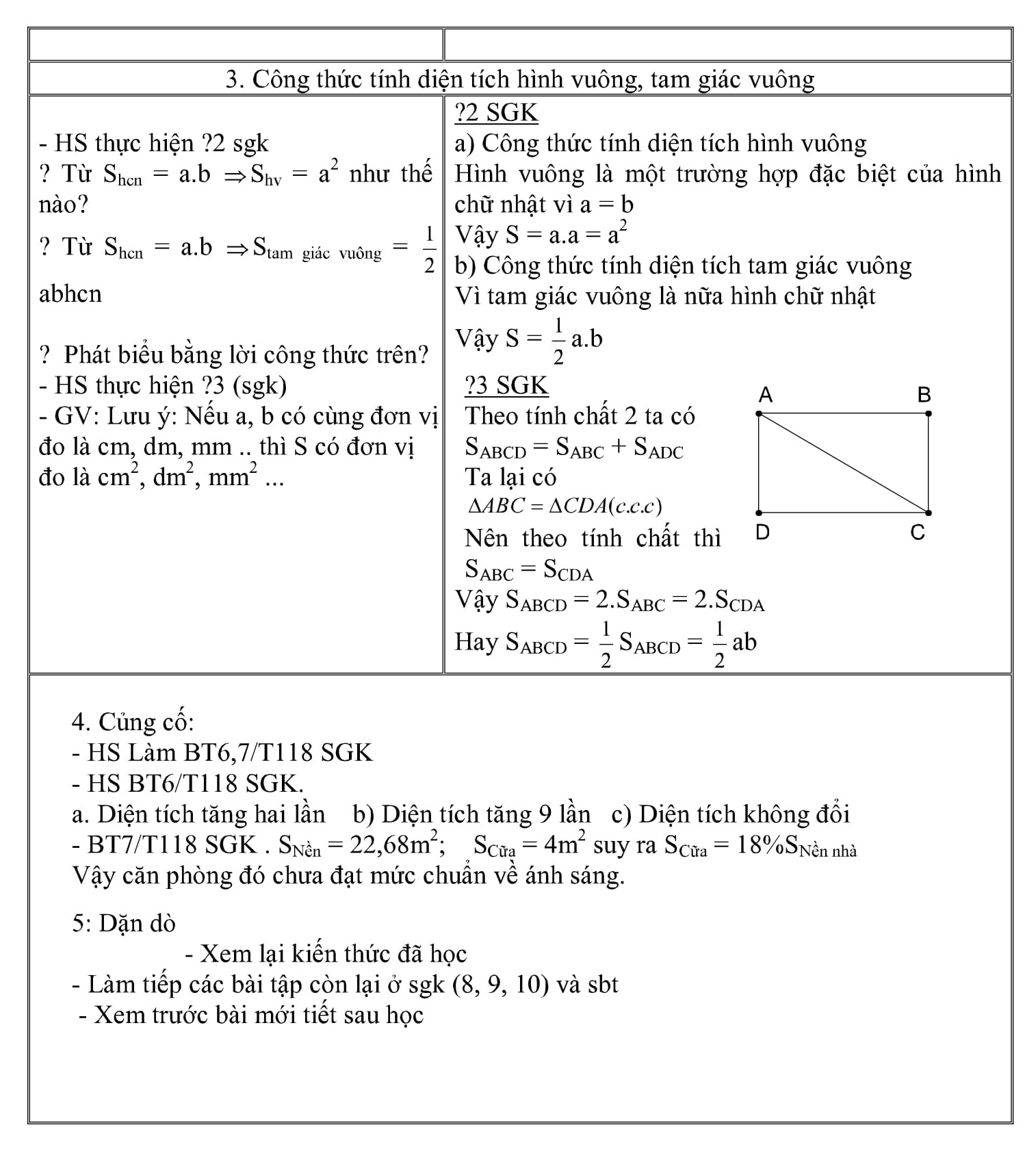 Giáo án HK2 Toán 8 được hệ thống chi tiết