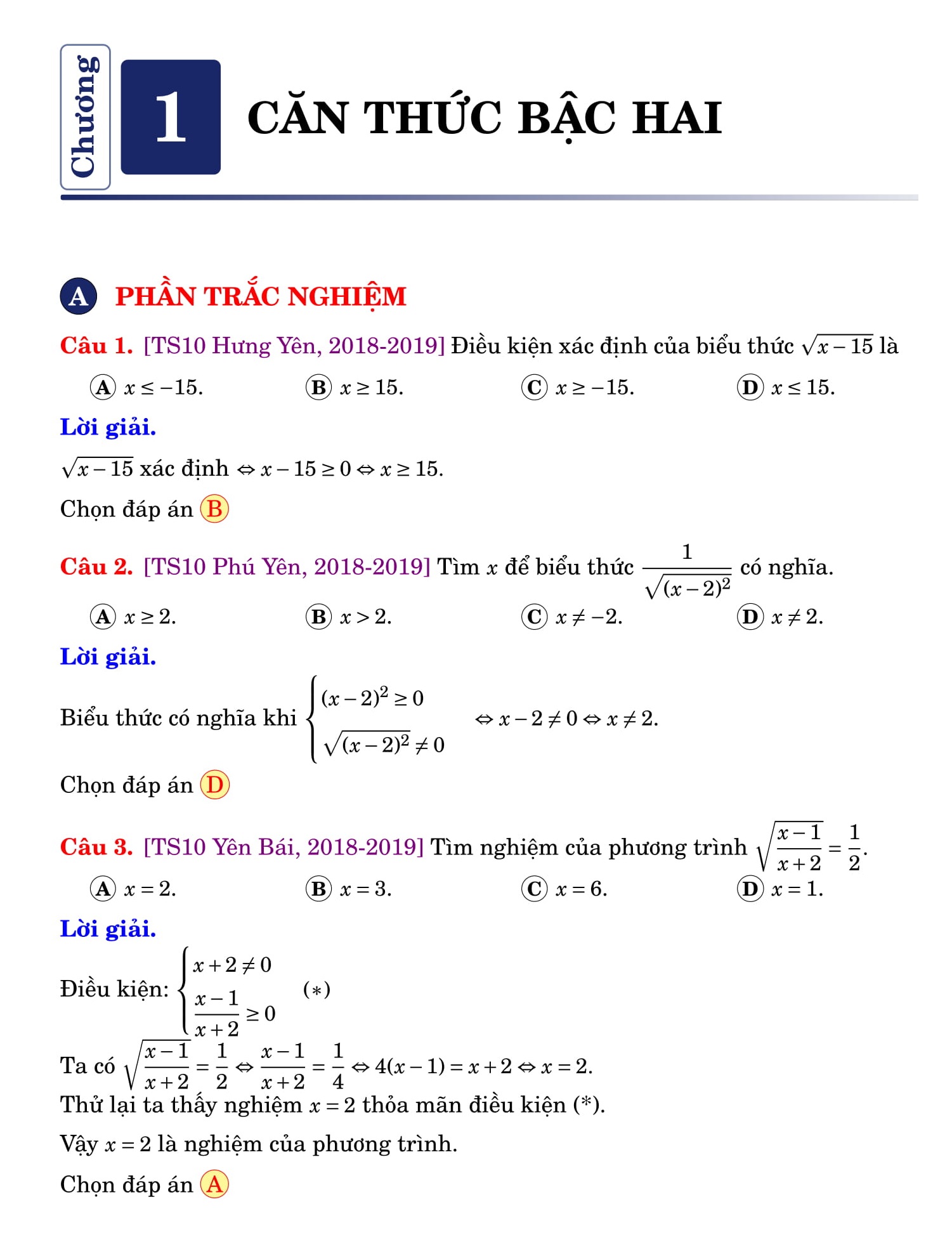 Giải đề thi tuyển sinh Toán 9 vào 10 có lời giải