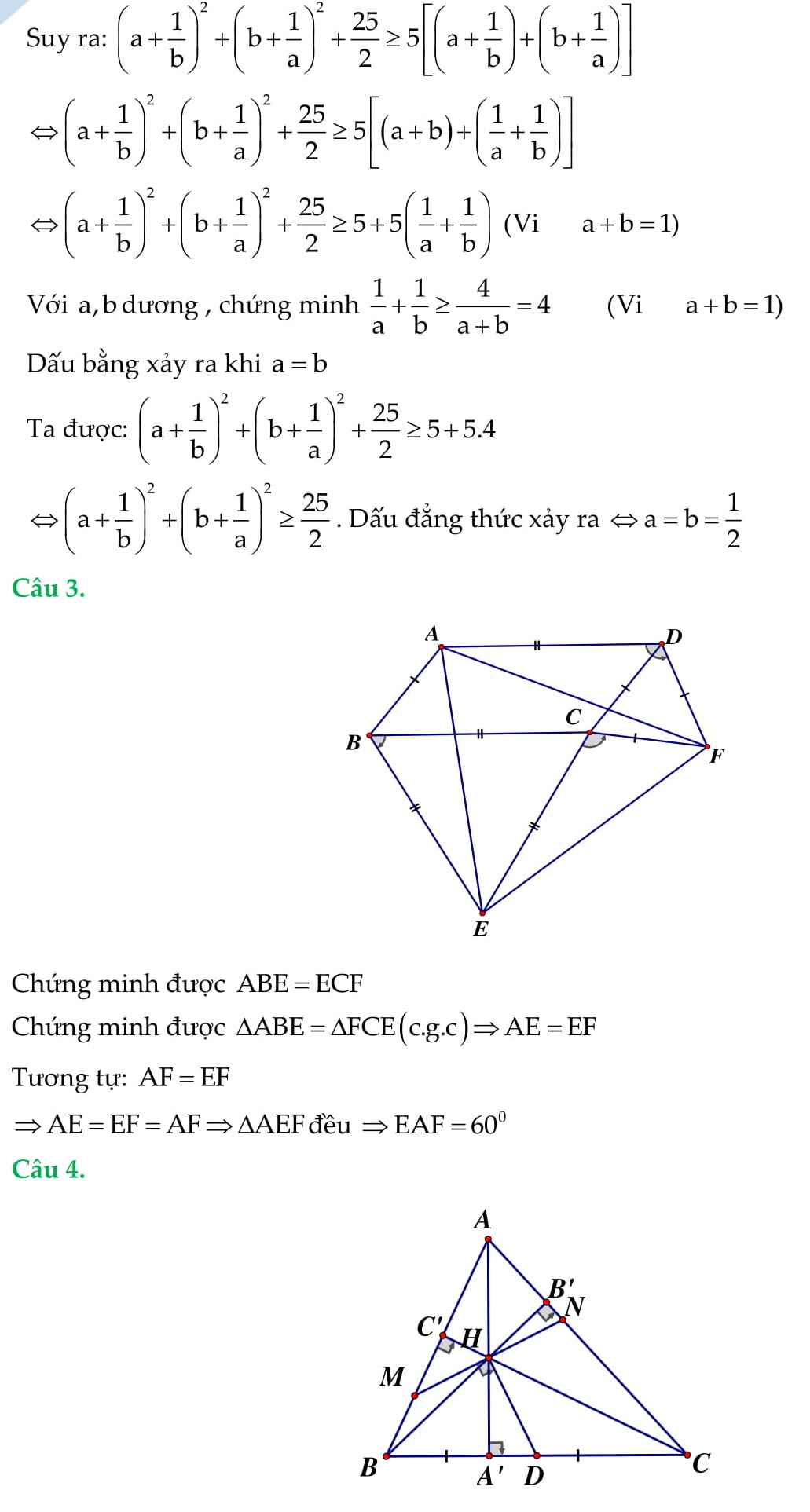 Tổng hợp đề thi HSG Toán 8 có lời giải